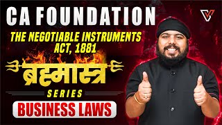 The Negotiable Instruments Act 1881  Business Laws  Brahmastra Series  CA Gurpreet Singh🔥 🔥 [upl. by Pohsib296]