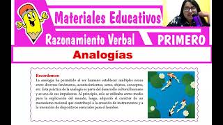 TEMA 15  ANALOGÍAS RAZONAMIENTO VERBAL PRIMERO DE SECUNDARIA [upl. by Nwahsad]