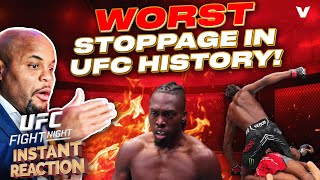 Daniel Cormier REACTS to MAJOR CONTROVERSY in Austin quotThe WORST stoppage in UFC historyquot [upl. by Yenmor]