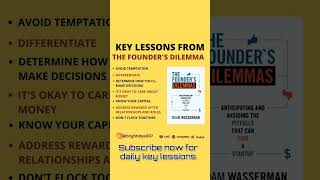 The Founders Dilemma Book Summary booksummary inspiringdaily viral [upl. by Esorlatsyrc]