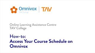 How To Access Your Course Schedule on Omnivox [upl. by Ynaffad]