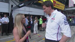 Toto Wolff postrace interview  F1 Austrian GP [upl. by Nnyleuqcaj856]