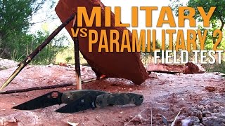 Spyderco Military vs ParaMilitary 2 Field Test [upl. by Htebesile]