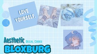 AESTHETIC PASTEL BLUE DECALS FOR BLOXBURG  ROBLOX [upl. by Otxis]