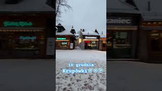 zakopane śnieg krupówki [upl. by Nomyt]