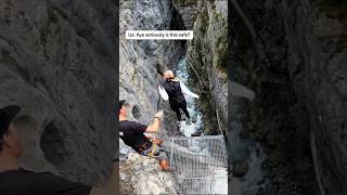 The Canyon Swing in Grindelwald near Interlaken 🤯 switzerland travel travelcouple adventure [upl. by Eltsryk]