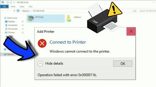 How to Fix Windows Cannot Connect to Printer  Operation failed with error 0x0000011b [upl. by Hurleigh]