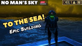 No Mans Sky Epic Late Night Building  LIVE [upl. by Yelrahc]