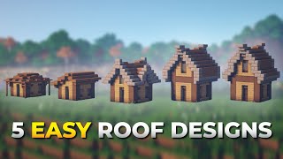 5 EASY roof designs for a small Minecraft house [upl. by Wescott705]