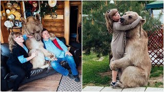 Russian Couple Adopted An Orphaned Bear 23 Years Ago And They Still Live Together [upl. by Coryden]