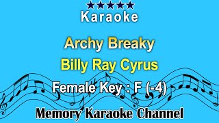 Achy Breaky Karaoke Billy Ray Cyrus  Female Tone Key F 4 [upl. by Og338]