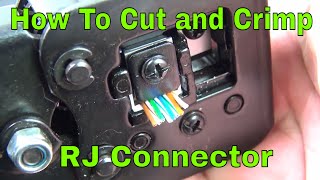 How To Easy Connect RJ45 connectors and crimp tool review [upl. by Hnilym193]