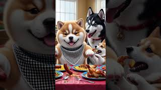 Akitas dishes funnyvideo funny akita dog [upl. by Oberon985]