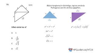 Högskoleprovet XYZ uppgift 11 från höstens högskoleprov 2024 provpass 4 kvantitativ del [upl. by Shara]