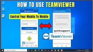 How to Use Teamviewer in Android Mobile to Mobile  Teamviewer Quicksupport Tutorial [upl. by Enaerb755]