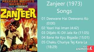 Zanjeer 1973 All Songs Jukebox Amitabh Bachchan Jaya Bhaduri Pran [upl. by Goines]