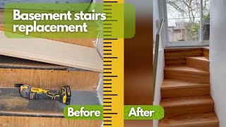 Basement Stairs Restoration Step By Stephomeimprovement [upl. by Nolek]