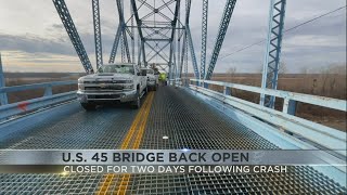 Brookport bridge now open after weekend traffic crash causes damage to structure [upl. by Eileek955]