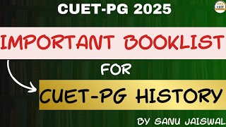 Booklist for CUET PG  2025 HISTORY  Important Books 📚  Are you preparing for CUET PG HISTORY [upl. by Mohr]