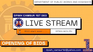 Procurement Livestream for DPWH Camarines Sur 1st DEO on October 3 2024 [upl. by Rider917]