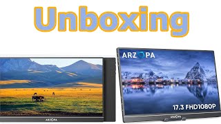 ARZOPA 173 Zoll Tragbarer Monitor 1920x1080 Full HD Unboxing and Review [upl. by Stevens]