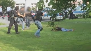 SEK schießt Flüchtling nach Messerattacke nieder  Schwerverletzt in Bonn am 010815  OTöne [upl. by Yhtrod]