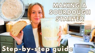 My Easy GUIDE To Making A SOURDOUGH STARTER  How To Make A Sourdough Starter from scratch [upl. by Odele]