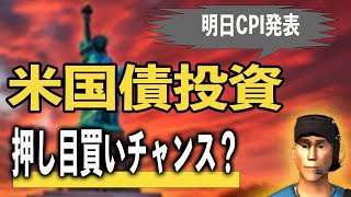 【米国債押し目買いチャンス到来するか？】明日CPI発表！絶好の押し目買いチャンスが来るぞ！！ [upl. by Quincey]