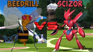 Pokemon battle revolution  Beedrill vs Scizor [upl. by Imehon]