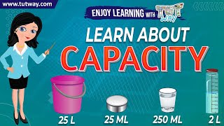 Capacity  Capacity for Kids  Measuring Volume  Math [upl. by Mages504]