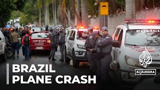 Plane crashes in Brazil’s Sao Paulo state all 61 on board killed [upl. by Jabin869]