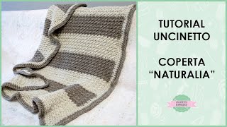 Tutorial coperta uncinetto quotNaturaliaquot  punto econocciolina reversibile  Uncinetto dArgento [upl. by Ynaoj]