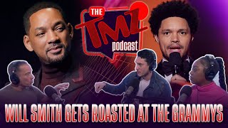 Will Smith Gets Roasted at the Grammys  The TMZ Podcast [upl. by Jarv343]