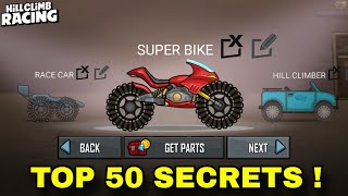 Top 50 Mysterious Secrets in Hill Climb Racing [upl. by Brosine]