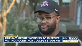 Durham group working to improve voter access for college students [upl. by Manas]