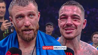 Lomachenko dedicates Kambosos win to father in emotional interview 🙏 [upl. by Aietal]