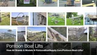 Pontoon Boat Lifts and Lift Kits With Canopy and Cover Like Popular Center Lift Trailer Models [upl. by Attayek503]