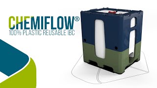 ChemiFlow® The 100 plastic UN approved 1200 x 1000mm intermediate bulk container IBC [upl. by Anastatius]