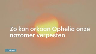 Stralende dag verpest door orkaan Ophelia  RTL NIEUWS [upl. by Kerk872]