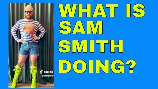 WHAT IS SAM SMITH DOING SAM SMITH poses in TELETUBBIES boots amp KIDS TSHIRT in new Tiktok [upl. by Valentina501]