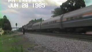 AMTRAK CAROLINIAN  PALMETTO LORTON VA 1985 [upl. by Rentschler477]