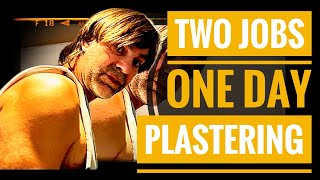 ONE DAY TWO JOBS plastering for beginners How to plaster tutorial [upl. by Aihcsrop]