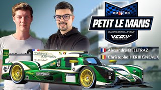 iRacing Special Event Petit Le Mans SPLIT 1 10h Alexandre Christophe LMP2 [upl. by Burwell]