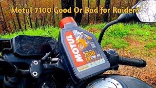 Motul 7100 10w40 Full review after riding 10k km in tvs raider [upl. by Zinn]