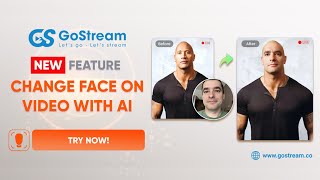 GoStream  How to use AI change face feature on video live stream [upl. by Eintirb363]