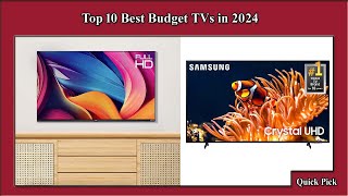 ✅ Top 10 Best Budget TVs in 2024  Best Budget TVs [upl. by Nwahsor194]