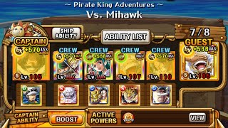 OPTC PKA vs Mihawk  Level 100150 no stallno new FC [upl. by Narrat]