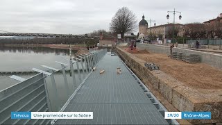 Lestacade de Trévoux dans lAin va surplomber la Saône [upl. by Orsa]