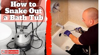 How to Snake Out a Bath Tub [upl. by Ginder]