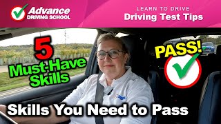 The 5 skills you must have to pass your driving test  Learn to drive Driving Test Tips [upl. by Lirbaj490]